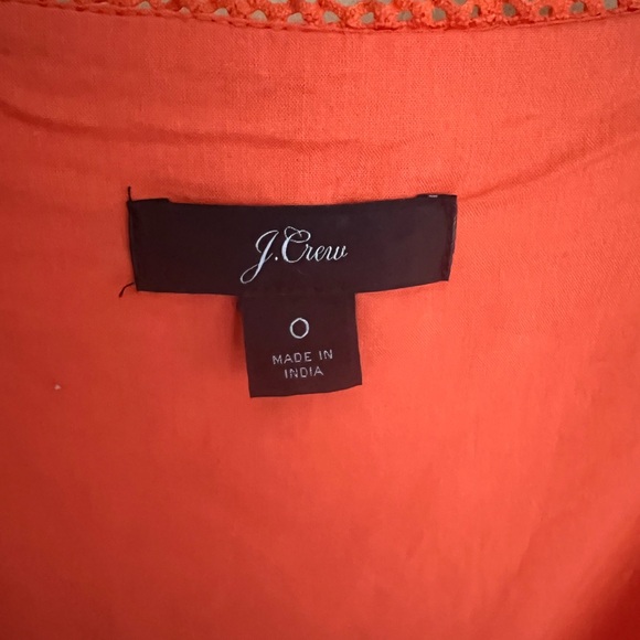 J.Crew All Over Eyelet Wrap Midi Resort Orange Dress S - Picture 8 of 9